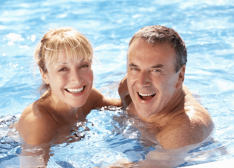 Couple Swimming